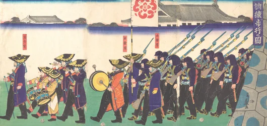 Parade van de troepen van de keizer