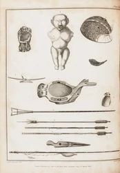 Illustratie uit Een reis rond de wereld in de jaren 1803-06, op het schip Neva