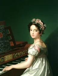 Manuela González Velázquez speelt piano