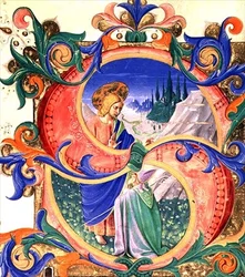 Missaal 515 f.118r Geïllustreerde initiaal 