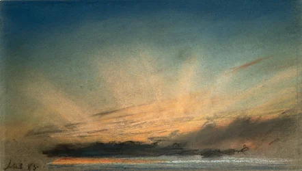 Amber naschijnsel met schemerstralen, september 1885