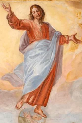 Hemelvaart van Christus. De Basilica della Santissima Annunziata del Vastato. Genua. Italië.