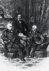 Conferentie tussen Otto von Bismarck en Francesco Crispi in Friedrichsruhe, oktober 1887, Duitsland
