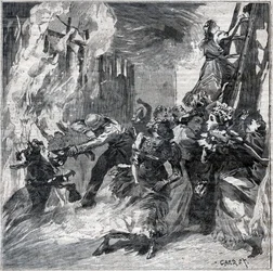 Brand in de Bazar de la Charité