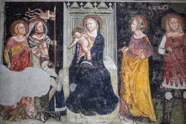 Fresco van de kapel Giusti in de kerk Sant