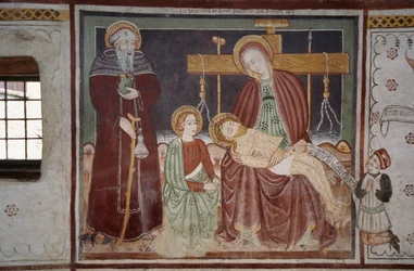 Pieta met St. Bernard en klant