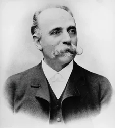 Portret van Bartolomeo Emilio Camillo Golgi, Italiaanse wetenschapper en arts, Nobelprijs voor Geneeskunde in 1906, foto