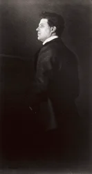 Portret van Pietro Mascagni, de muzikant