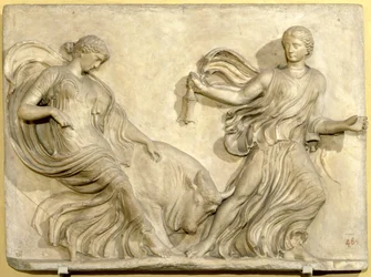 Reliëf van de Tempel van Nike van de Akropolis, Athene, Neo-Attisch, Grieks, laat 2e eeuw v.Chr.