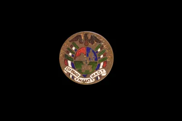 Zuid-Afrikaanse munt, handgekleurde shilling door Anglo-Boerenoorlog krijgsgevangenen