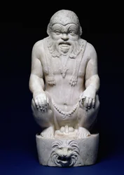 De Egyptische god Bes, van een fontein, Romeins, ca. 130 AD