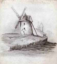 Molen in Normandië, Frankrijk
