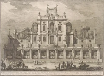 De Seconda Macchina voor de Chinea van 1762: Een Kiosk of Lusthuis in Ottomaanse Stijl