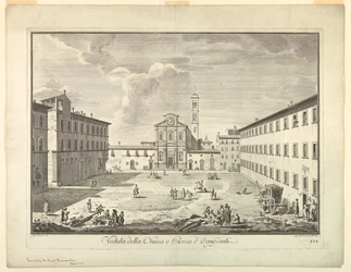 Uitzicht op Florence, Plaat uit "Scelta di XXIV Vedute delle principali contrade, piazze, chiese, e palazzi della Città di Firenze"