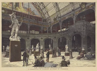 Tentoonstelling van beeldhouwkunst in het nieuwe paviljoen van het Palais de l