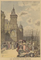 Lente in Parijs. De bloemenmarkt