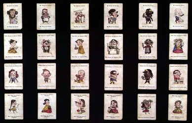 Gelukkige Families, kaartspel, gebaseerd op ontwerpen van John Tenniel