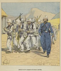 Overblijfselen van het 40e jagersbataljon evacueren Andriba