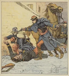 Kolonel Choppin-Merey doodt een ongedisciplineerde soldaat