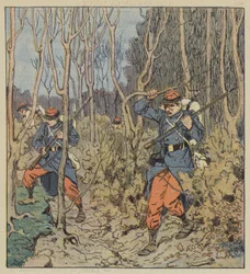 Onze soldaten in het bos