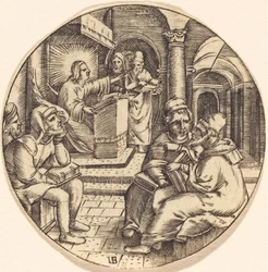 Jezus Predikend in de Tempel