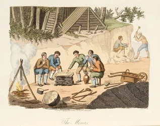 De Steenhouwers van Grisante, uit Italiaanse Scenery, die de Zeden, Gewoonten en Amusementen van de verschillende Staten van Italië vertegenwoordigt, uitgegeven 1806