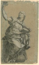 De Cumaeaanse Sibylle uit het fresco van Raphael in St. Maria della Pace
