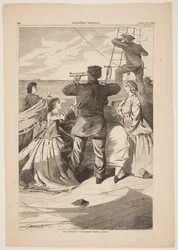 De nadering van de Britse piraat "Alabama"