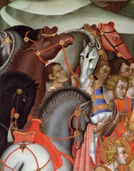 Aanbidding van de wijzen, detail