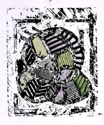 Gestreepte abstracte motief
