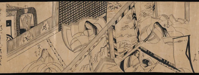 Hoofdstukken "Akashi", "Channel Buoys" ("Miotsukushi"), "The Wormwood Patch" ("Yomogiu"), "Gatehouse" ("Sekiya") en "Picture Contest" ("E-awase") uit het verhaal van Genji (Genji monogatari).