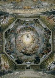 Hemelvaart van de Maagd, van het plafond van de koepel, 1526-30