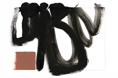 Abstract zwart en bruin