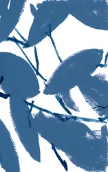 Abstract: Blauw gebladerte