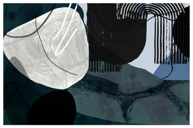 Abstracte blauwe vormen