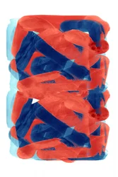 Dikke rode en blauwe strepen
