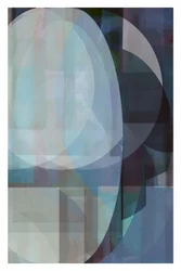 Koele blauwe geometrie