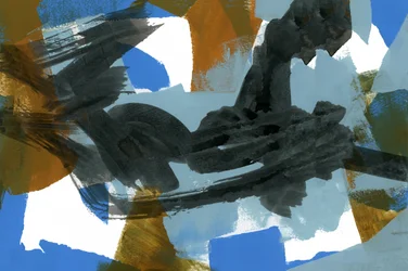 Dynamische abstracte penseelstreken