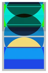 Geometrische blauw-gele lagen