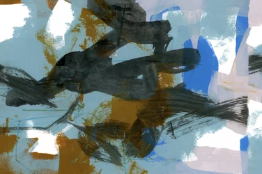 Goudblauwe abstracte lagen