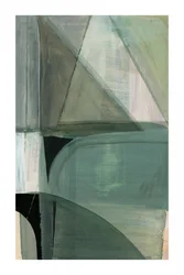 Gelaagde groene abstracte compositie