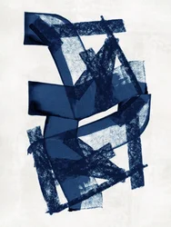 Moderne indigo-penseelstreken