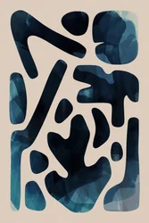 Biologische blauwe abstractie