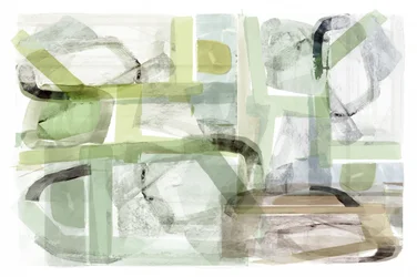 Zachtgroene abstracte vormen
