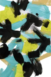 Levendige abstracte penseelstreken
