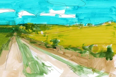 Levendig plattelandspad