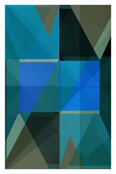Levendige geometrische blauwtinten
