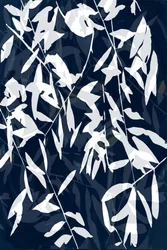 Patroon met witte bladeren
