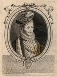 Portret van koning Lodewijk XII (1462-1515) van Frankrijk - gravure uit 