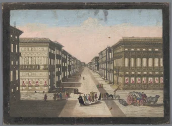 Gezicht op de Strada Nuova te Genua